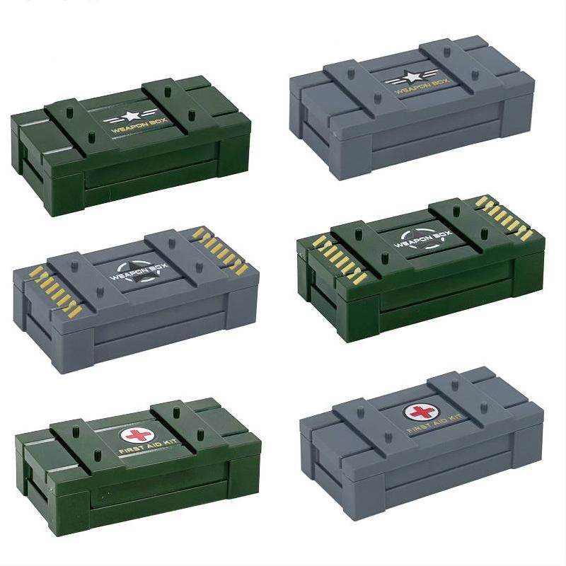 6pcs Military SWAT Weapon box Military Sets Minifigures Block Toys