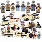 8in1 WW2 Britain America Germany France army military Set Minifigures Block Toys