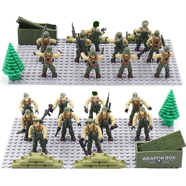 WW2 Big America Armed Forces base Toy Minifigures Block Toys