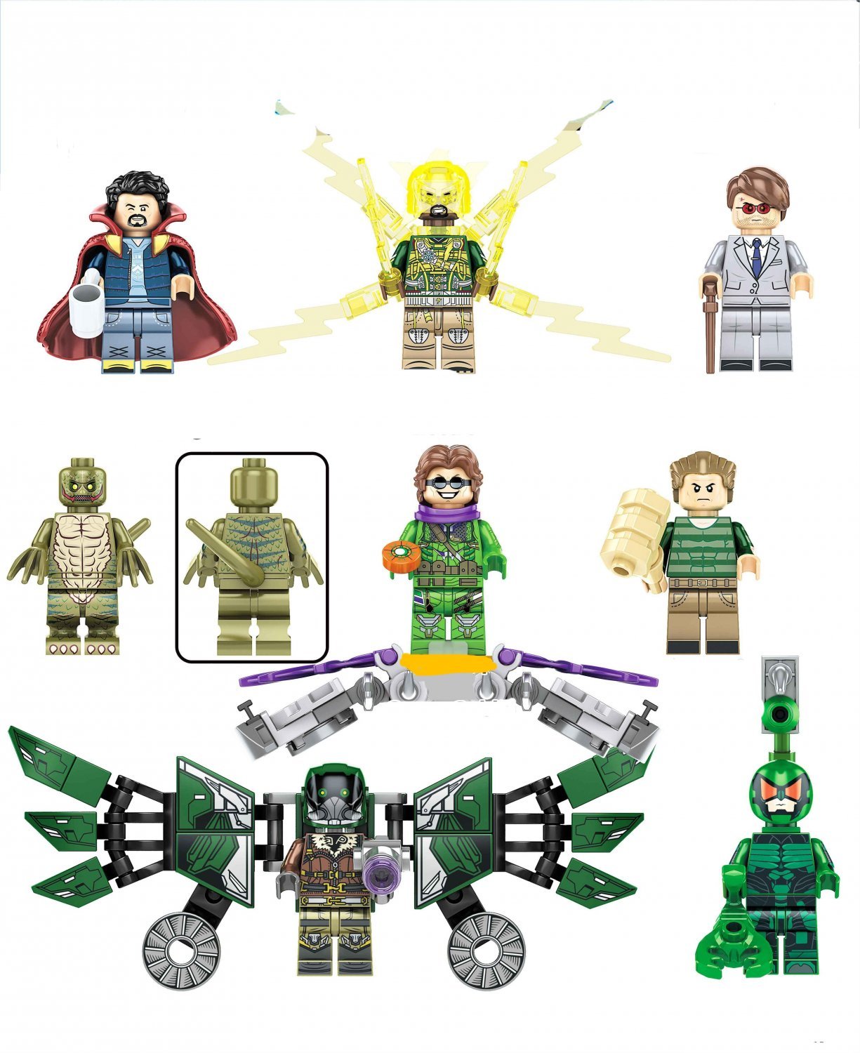 Electro Daredevil Lizard Scorpion Vulture Super Heroes Set Minifigures Block Toy