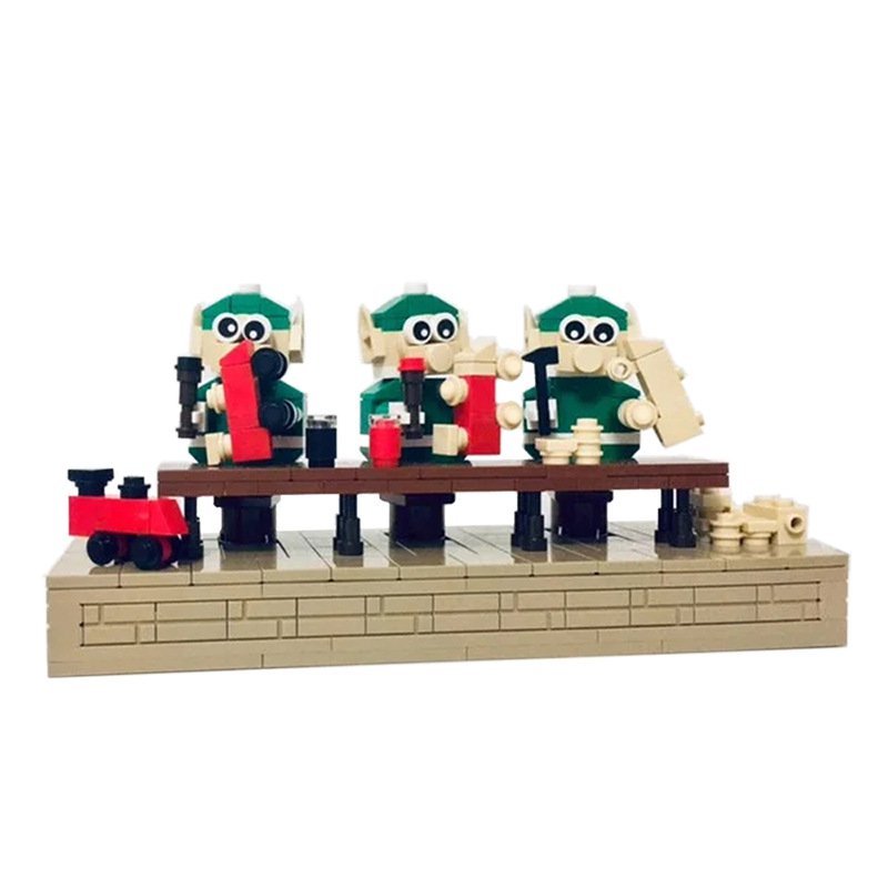 Elves' Workshop Christmas set Minifigures Block Toys