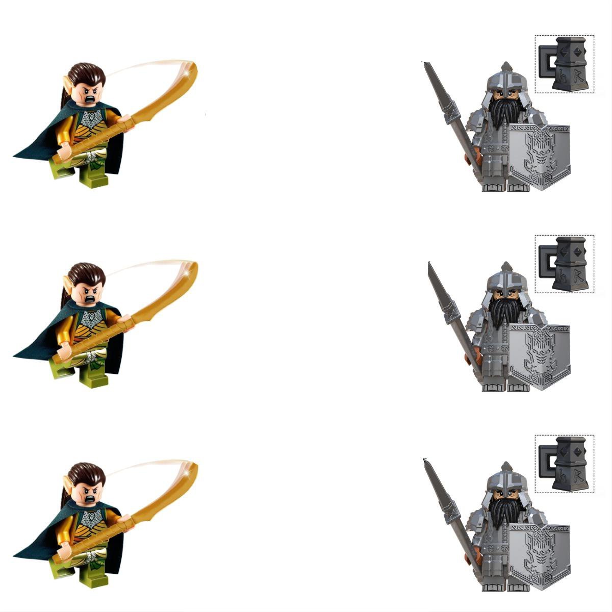 Elf VS Dwarf The Hobbit Sets Minifigures Block Toys