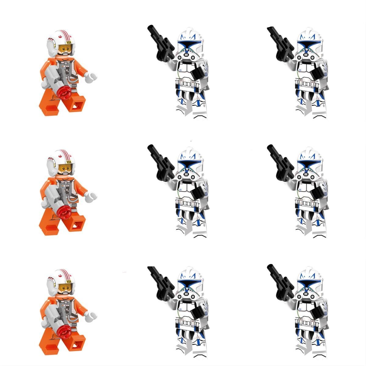 Rebel Troopers pilot VS Clone Troopers Rex Star Wars Sets Minifigures Block Toys