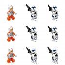 Rebel Troopers pilot VS Clone Troopers Rex Star Wars Sets Minifigures Block Toys