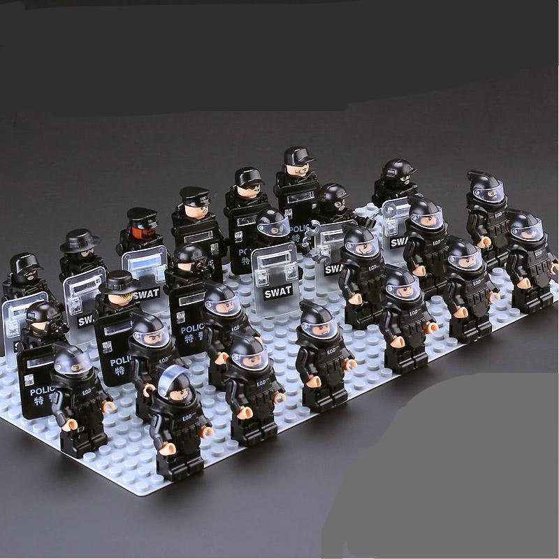 The Hurt Locker Riot Police Police Sets Minifigures Block Toys