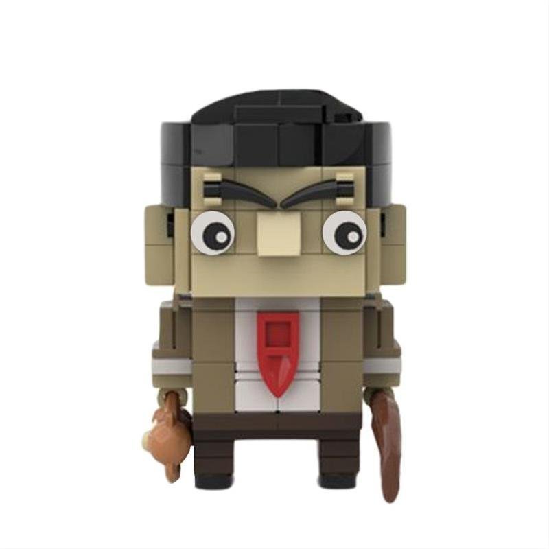 Mr.Bean Big head movie Minifigures Block Toys