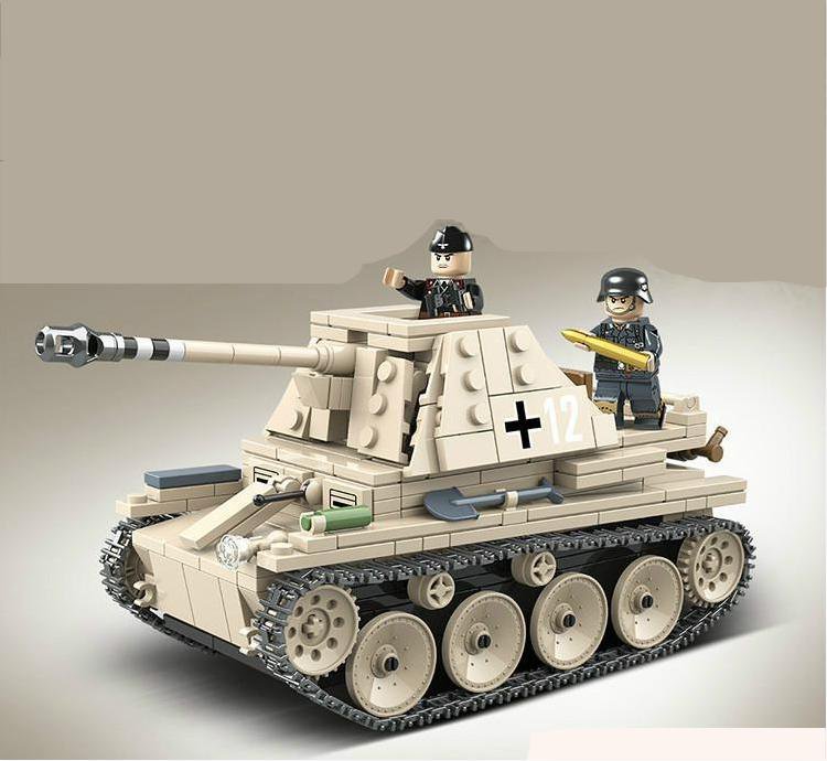 Germany Weasel III self-propelled anti tank gun WW2 tank Set Minifigures Toys