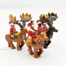 Christmas Rangifer tarandus Santa Claus Christmas Sets Minifigures Block Toys