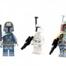 3pcs Green White Boba Fett Jango Fett Star Wars Set Minifigures Block Toys