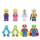 Peach Mario Luigi Yoshi Super Mario Sets Minifigures Block Toys