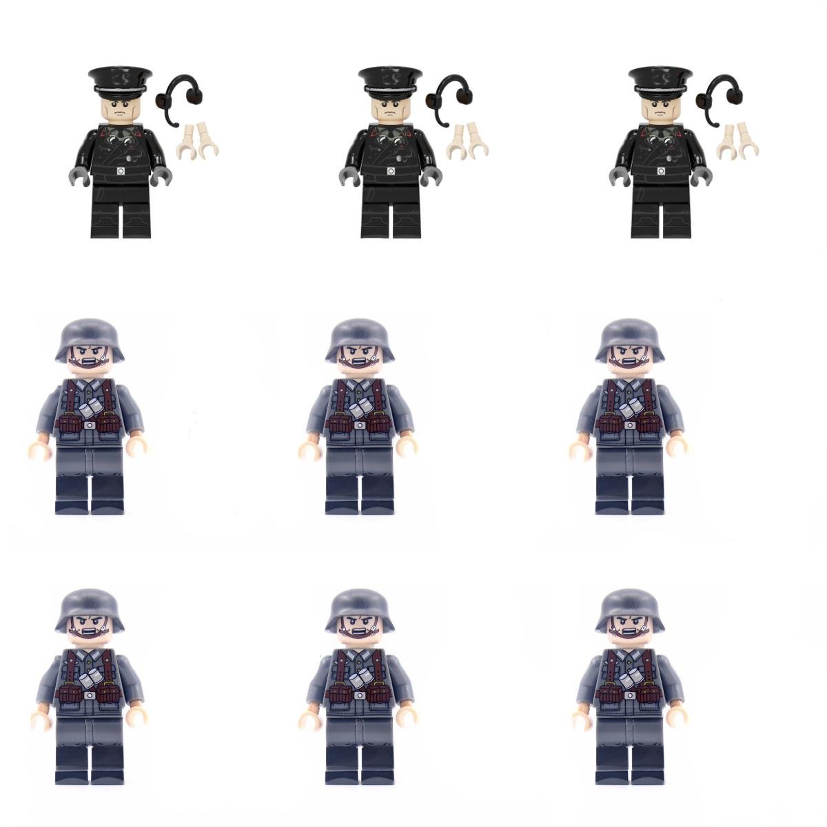 WW2 German Tank officer Soldier Military Sets Minifigures Block Toys
