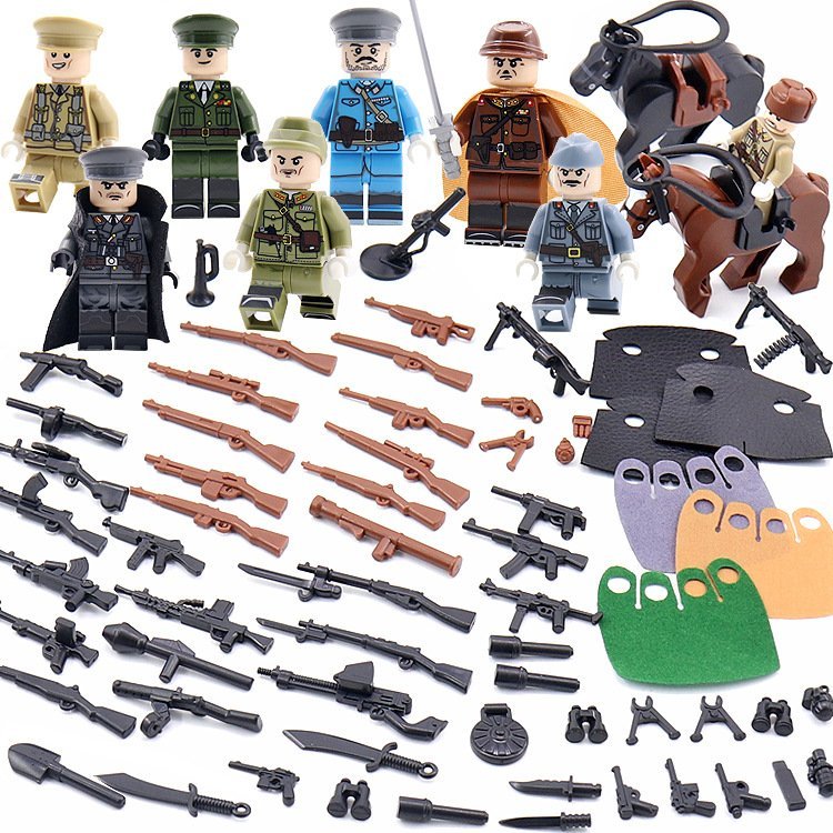 WW2 France Italy Soviet Union UK US Army Toy Minifigures Block Toys