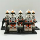 4pcs Orange Clone Trooper Star Wars Set Minifigures Block Toys