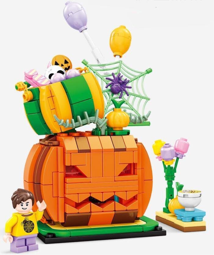 Jack-o'-lantern Dining Room City Halloween Set Minifigures Block Toys