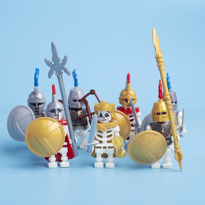 Ancient Rome Skeletal Army Medieval Knights Sets Minifigures Block Toys
