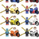 8pcs Spider-Man Motorcycle Spider-Man 2021 Minifigures Block Toys