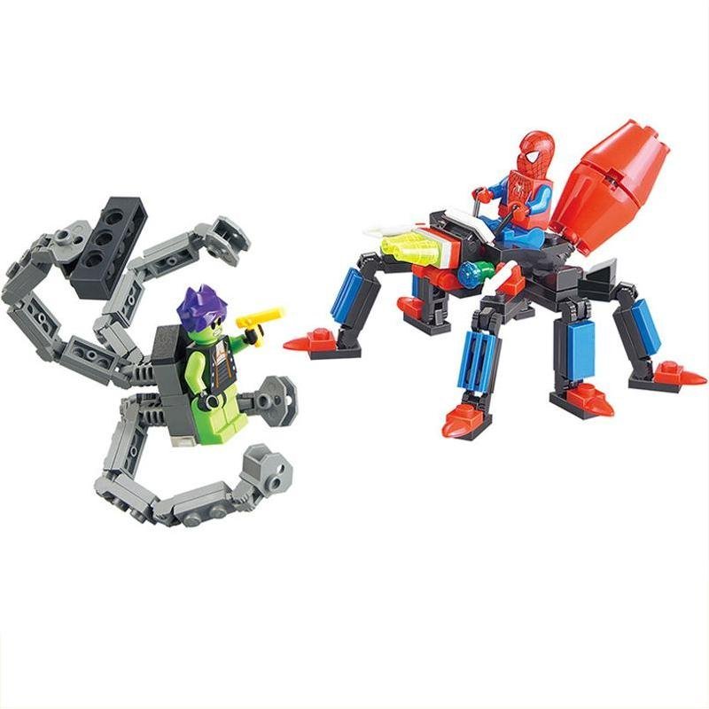 Spider-Man Mecha Vs Octopus man Spider-Man Sets Minifigures Block Toys