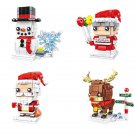 Christmas Brick Headz Mrs.Claus Santa Claus Christmas 2021 Minifigures Block Toy