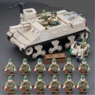 America M7Priest self-propelled artillery WW2 Military Sets Minifigures Toys