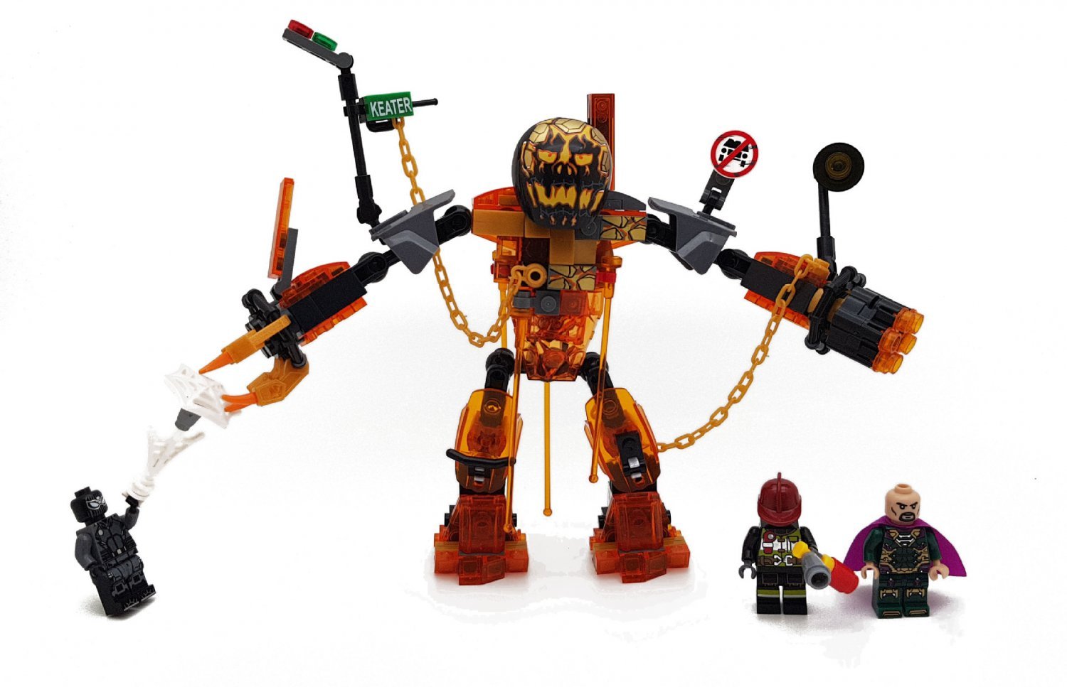 Molten Man Battle Spider-Man No Way Home Set Minifigures Block Toys