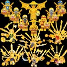 14pcs Golden Lightsaber Ninjago Toy Minifigures Block Toys
