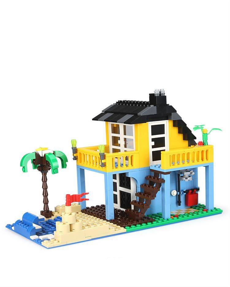 Clearwater Beach Sea View Holiday Home City beach Set Minifigures Block Toys