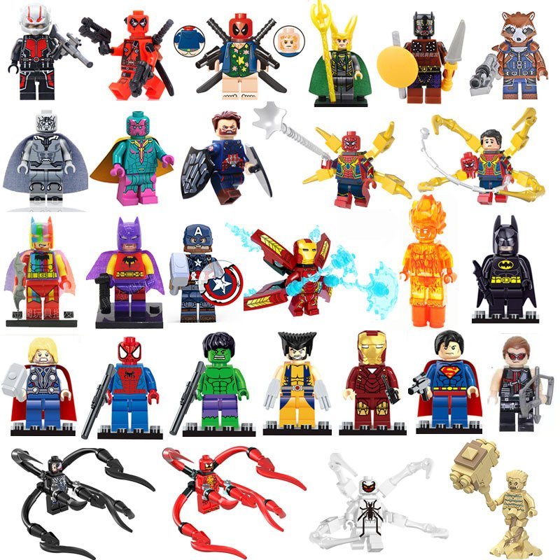 28pcs Super Heroes The Avengers Batman movie Toy Minifigures Block Toys