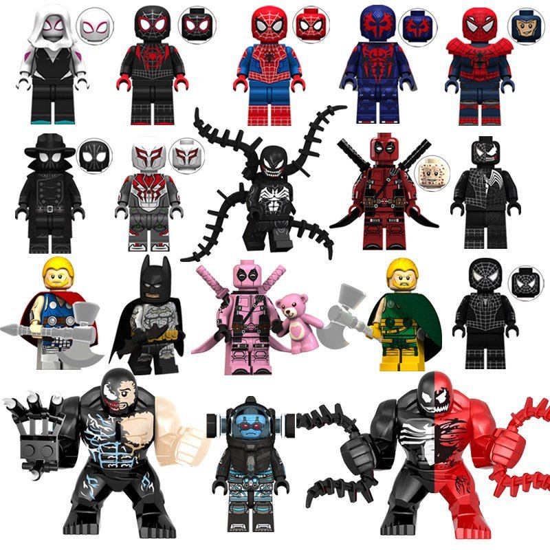 18pcs Venom Vs Spider-Man The Avengers Super Heroes Set Minifigures Block Toys