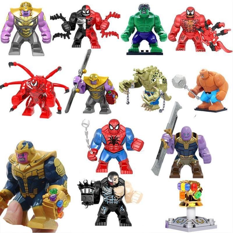 12pcs Big Venom 2 Thanos Spider-Man Super Heroes Set Minifigures Block Toys