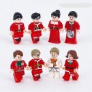 8pcs Christmas Santa Claus clothes Christmas Sets Minifigures Block Toys