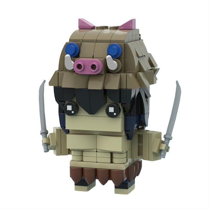 Hashibira Inosuke Big head Demon Slayer Minifigures Block Toys