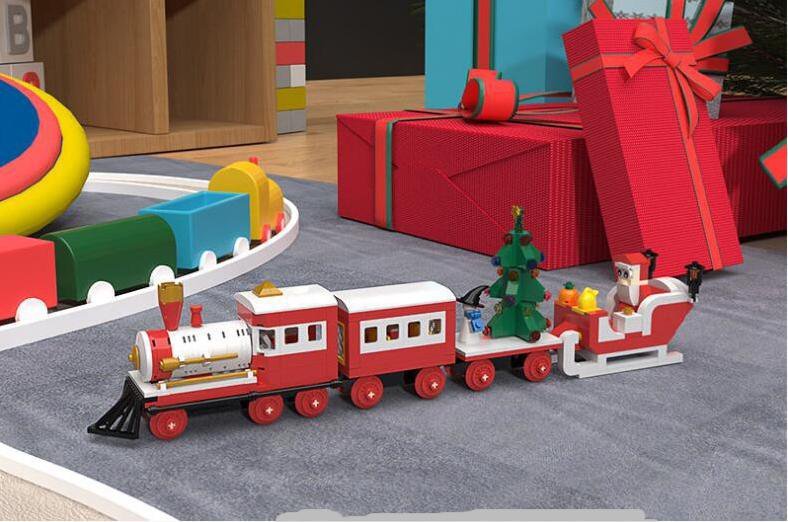 Santa Claus Train Christmas Train Christmas Set Minifigures Block Toys