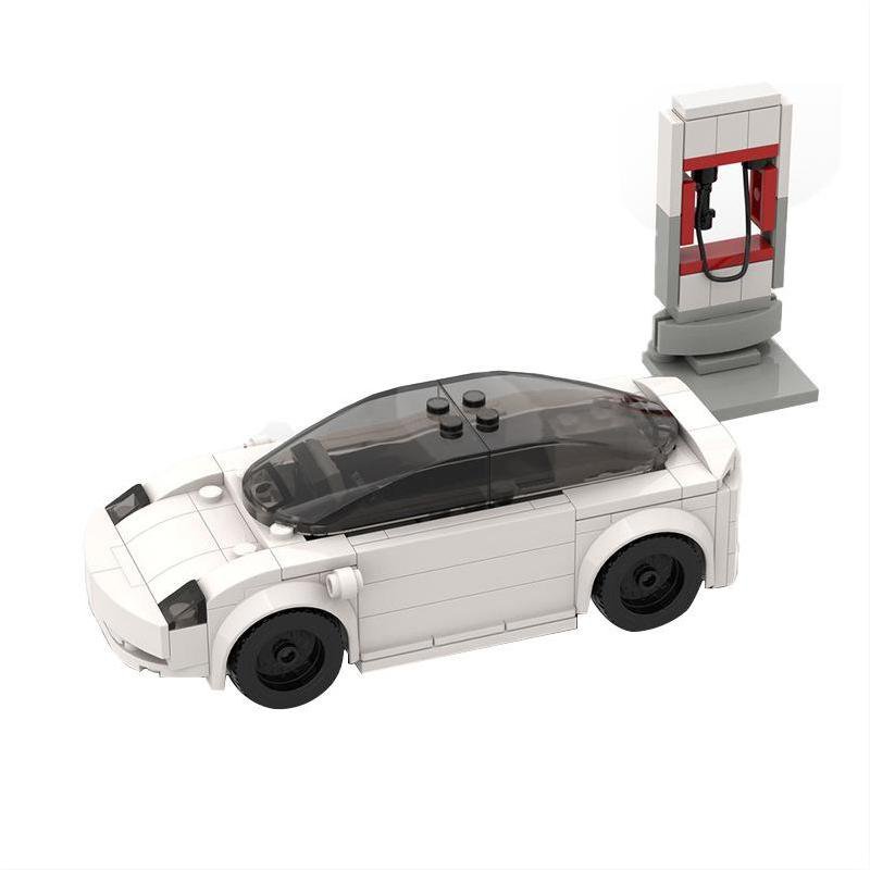 Battery Electric Vehicle Charging pile building block Toy Minifigures Block Toys