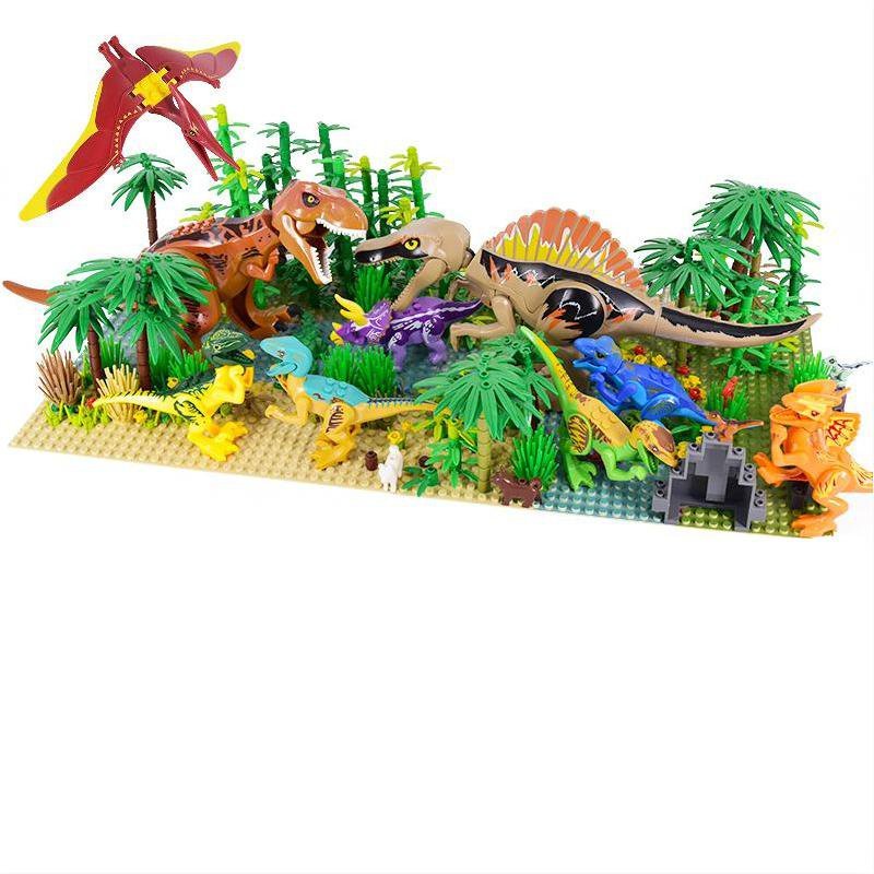 Jurassic World Jungle Dinosaur World Dinosaur Set Minifigures Block Toys