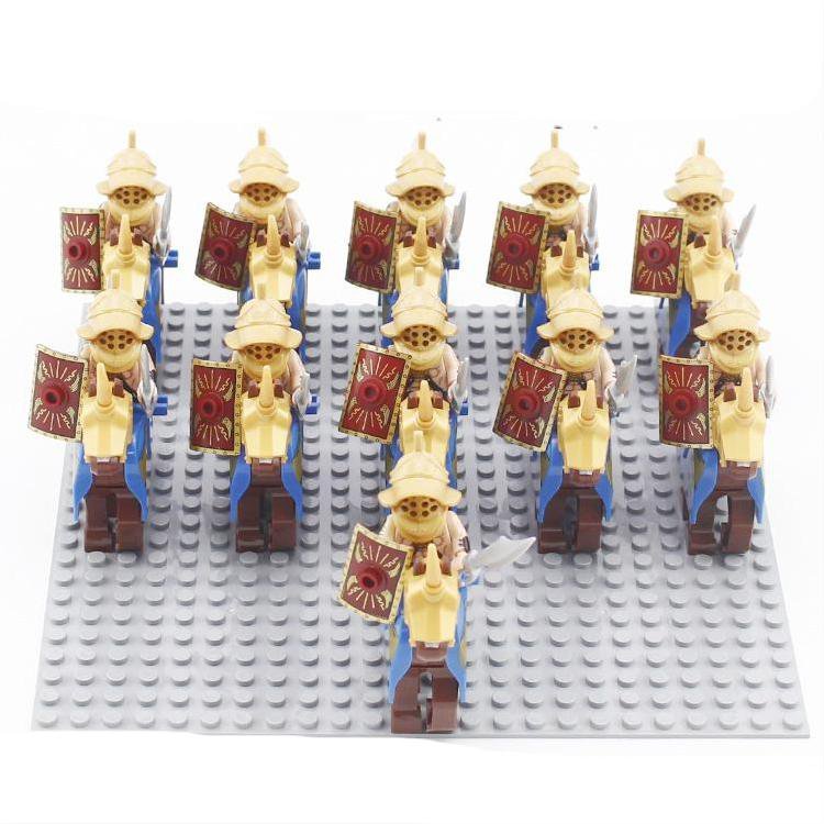 11pcs Ancient Rome Gladiator knights Medieval Knights Set Minifigures Block Toys