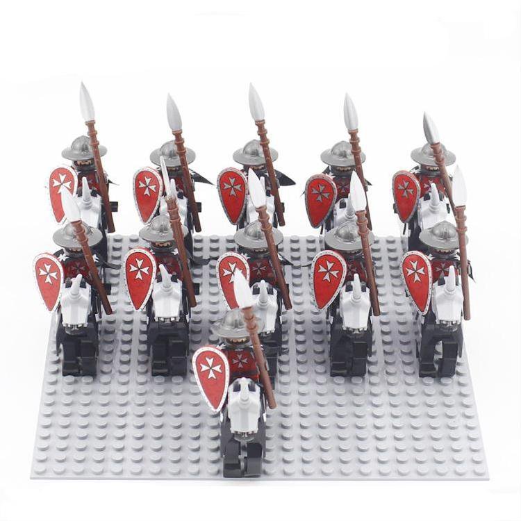 11pcs Knights Hospitaller Medieval Knights Set Minifigures Block Toys