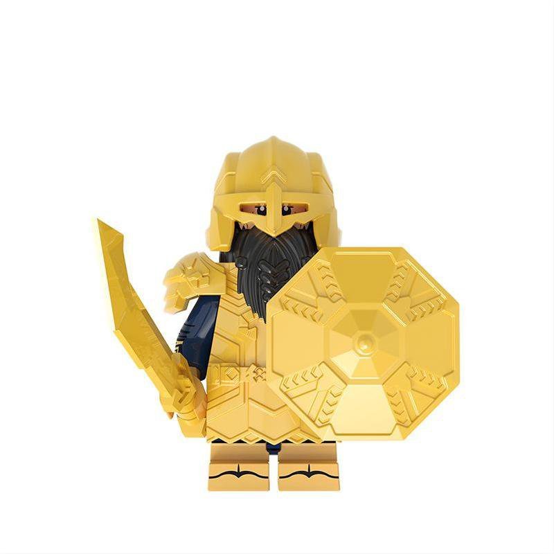 Gold Armor Dwarf The Hobbit Minifigures Block Toys