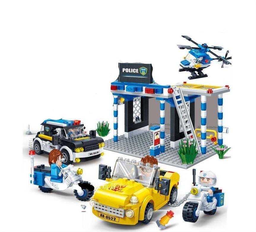 Police Office Helicopter car Police motorcycle City Police Sets Minifigures