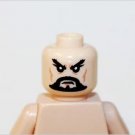 Head with Black Beard Angry Face Head Minifigure Block Toys