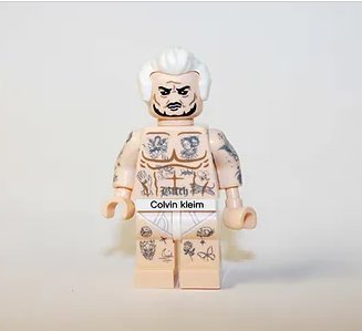 Man With Tattoos Tattoo In Calvin Klein Underwear Minifigure Block Toys