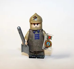 Russian Cold War Laborer Military Minifigure Block Toys