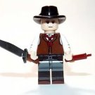 Gambler with Bowie Knife Wild West Movie Minifigure Block Toys