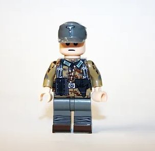 German Camo Parka in Cap WW2 Army Minifigure Block Toys