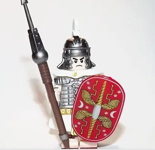 Roman legionary with Parma Shield Soldier Minifigure Block Toys