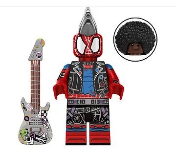 Spider-Man Punk With Afro Minifigure Block Toys