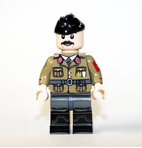 German SA Officer Nazi Brown Shirt WW2 Army Minifigure Block Toys