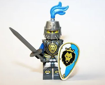 Lion Knight Crown Crusader Knight Castle Soldier Minifigure Block Toys