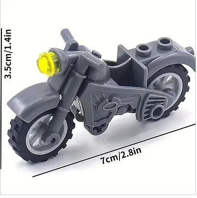 WW2 Army Motorcycle Grey German Bike Minifigure Block Toys