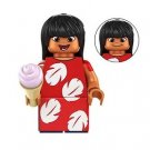 Lilo Red Dress Stitch Disney cartoon Minifigure Block Toys