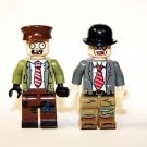 Zombie F Business Men set Cop Horror Movie Minifigure Block Toys